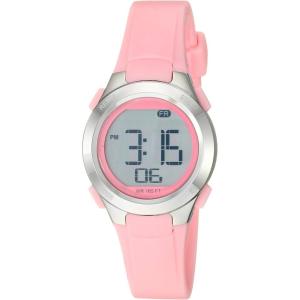 imageAmazon Essentials Womens Digital Chronograph Resin Strap WatchPinkSilver