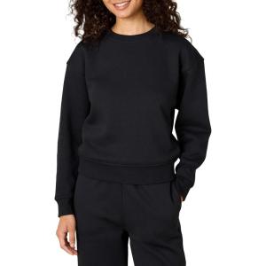 imageAmazon Essentials x Sofia Grainge Womens Boxy Drop Shoulder Crewneck SweatshirtBlack