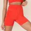imageAmazon Essentials Womens Active FormFlex Buttery Soft High Waist Yoga Biker ShortsBright Red