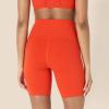 imageAmazon Essentials Womens Active FormFlex Buttery Soft High Waist Yoga Biker ShortsBright Red