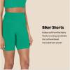 imageAmazon Essentials Womens Active FormFlex Buttery Soft High Waist Yoga Biker ShortsEmerald Green