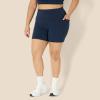 imageAmazon Essentials Womens Active FormFlex Buttery Soft High Waist Yoga Biker ShortsNavy