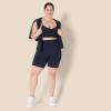 imageAmazon Essentials Womens Active FormFlex Buttery Soft High Waist Yoga Biker ShortsNavy