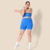 imageAmazon Essentials Womens Active FormFlex Buttery Soft High Waist Yoga Biker ShortsOcean Blue