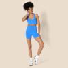 imageAmazon Essentials Womens Active FormFlex Buttery Soft High Waist Yoga Biker ShortsOcean Blue