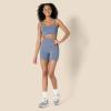 imageAmazon Essentials Womens Active FormFlex Buttery Soft High Waist Yoga Biker ShortsSlate Grey
