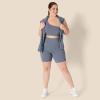 imageAmazon Essentials Womens Active FormFlex Buttery Soft High Waist Yoga Biker ShortsSlate Grey