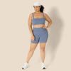 imageAmazon Essentials Womens Active FormFlex Buttery Soft High Waist Yoga Biker ShortsSlate Grey