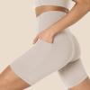 imageAmazon Essentials Womens Active FormFlex Buttery Soft High Waist Yoga Biker ShortsTaupe