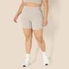imageAmazon Essentials Womens Active FormFlex Buttery Soft High Waist Yoga Biker ShortsTaupe