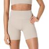 imageAmazon Essentials Womens Active FormFlex Buttery Soft High Waist Yoga Biker ShortsTaupe