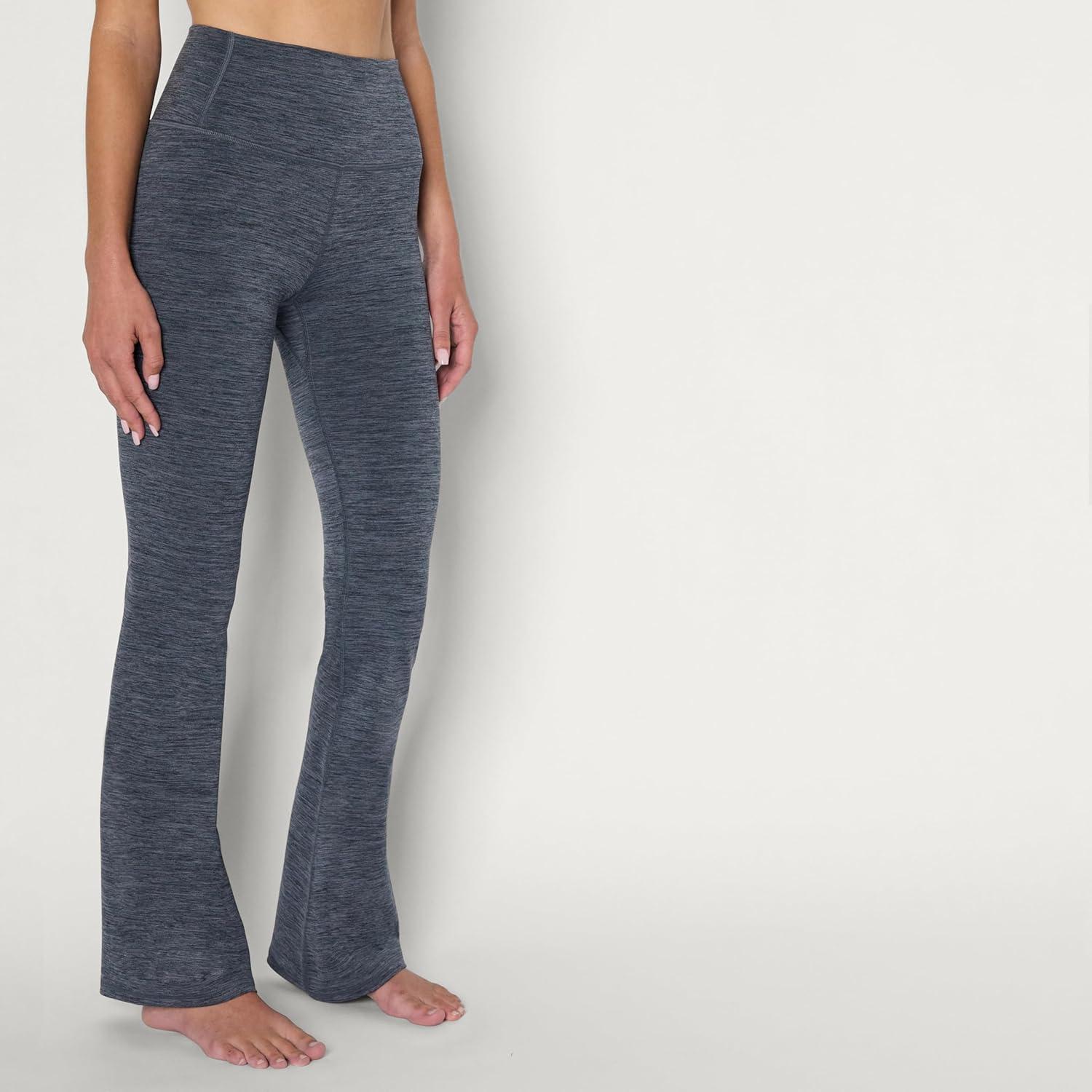imageAmazon Essentials Womens Active FormFlex Buttery Soft High Waist Bootcut 315quot Inseam Full Length Yoga Pant LeggingsSpace Dye Slate