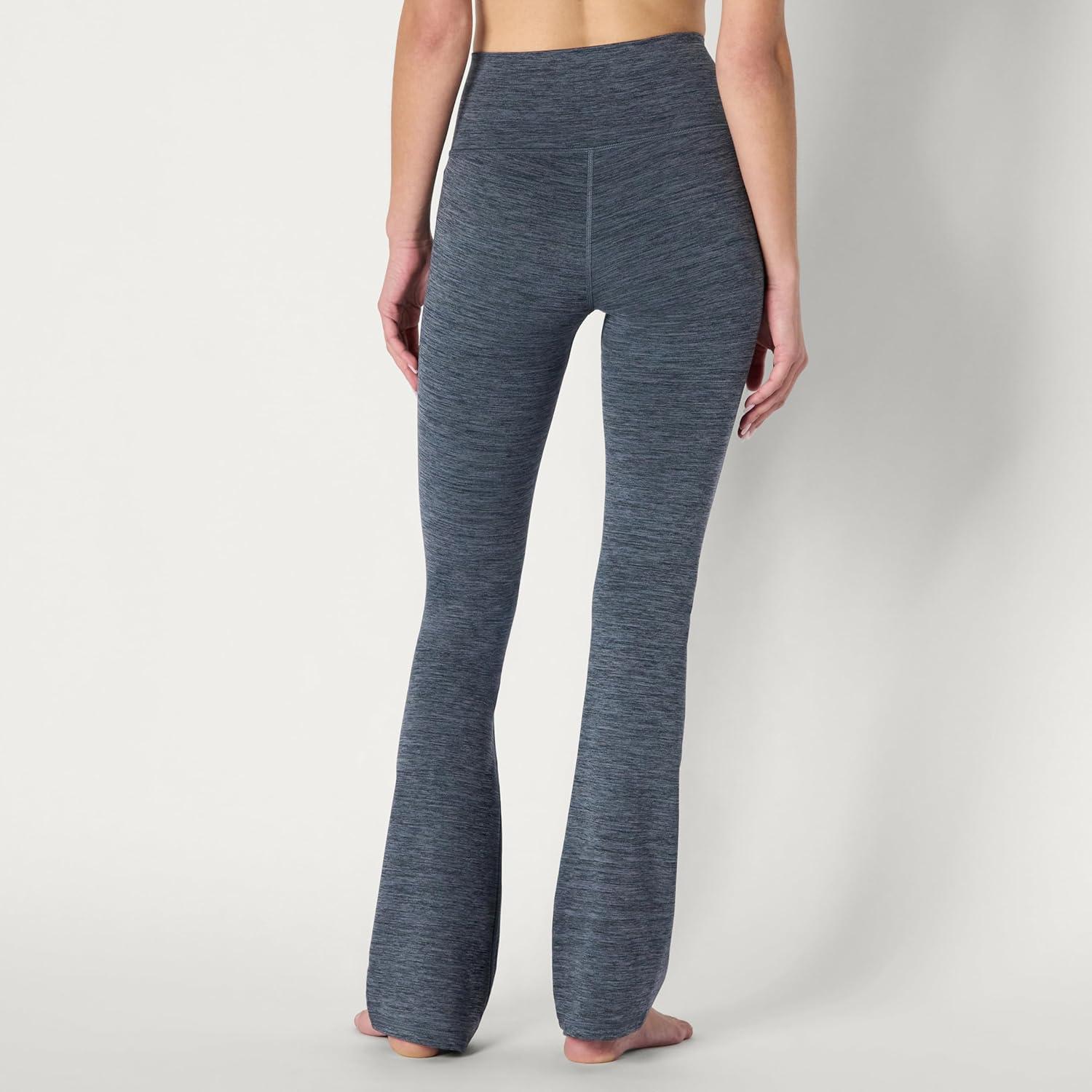 imageAmazon Essentials Womens Active FormFlex Buttery Soft High Waist Bootcut 315quot Inseam Full Length Yoga Pant LeggingsSpace Dye Slate