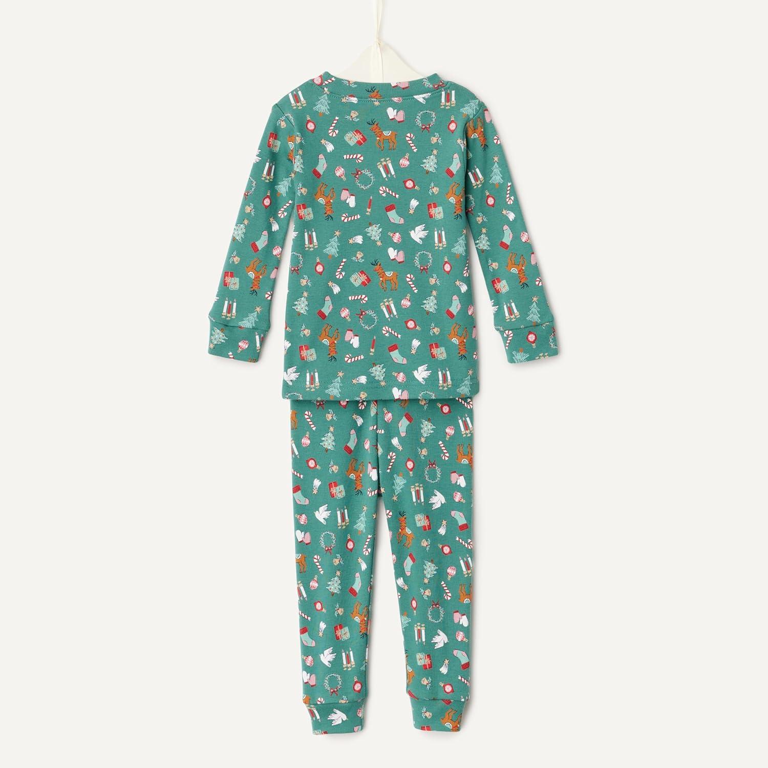 imageAmazon Essentials x Sofia Grainge Matching Holiday Family Pajama SetsDark Sage Green Holiday