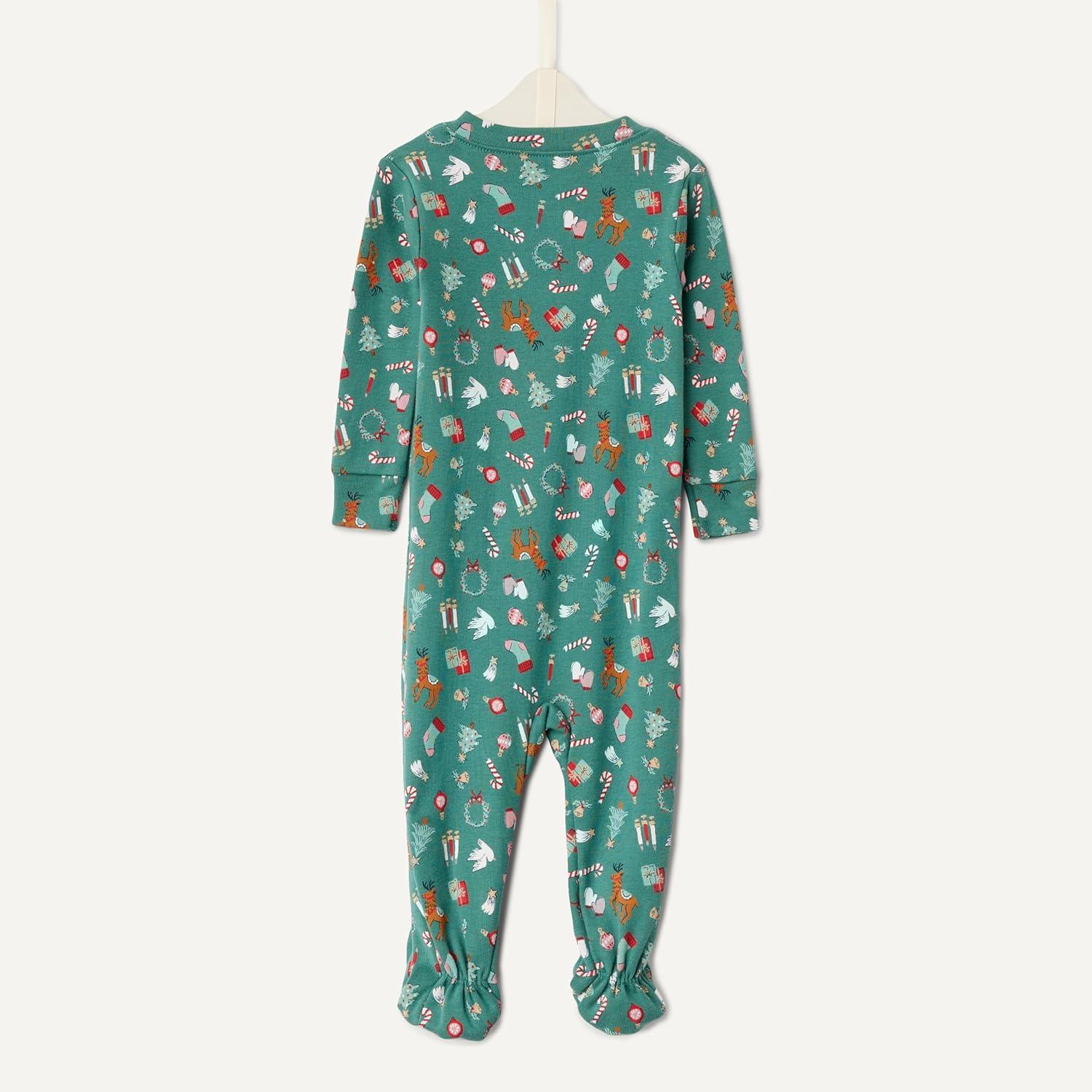 imageAmazon Essentials x Sofia Grainge Matching Holiday Family Pajama SetsDark Sage Green Holiday