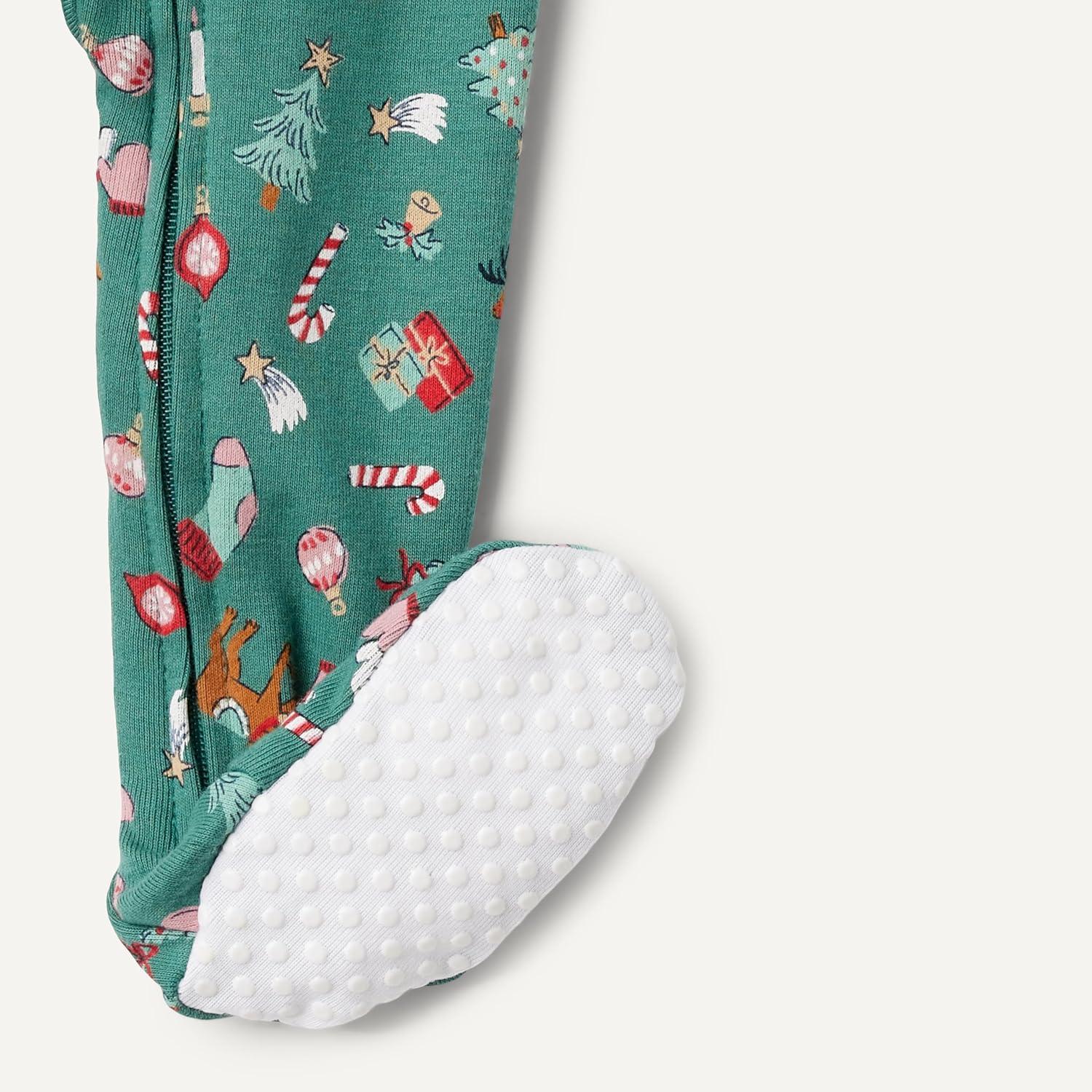 imageAmazon Essentials x Sofia Grainge Matching Holiday Family Pajama SetsDark Sage Green Holiday