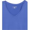 imageAmazon Essentials Womens Active Quick Dry Tech Stretch ShortSleeve VNeck TShirt Available in Plus Size Pack of 2BlackBright Blue