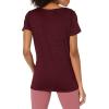 imageAmazon Essentials Womens Active Quick Dry Tech Stretch ShortSleeve VNeck TShirt Available in Plus Size Pack of 2BlackBurgundy Space Dye