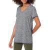 imageAmazon Essentials Womens Active Quick Dry Tech Stretch ShortSleeve VNeck TShirt Available in Plus Size Pack of 2BlackDark Grey Space Dye