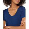 imageAmazon Essentials Womens Active Quick Dry Tech Stretch ShortSleeve VNeck TShirt Available in Plus Size Pack of 2Coral OrangeNavy