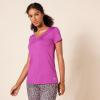 imageAmazon Essentials Womens Active Quick Dry Tech Stretch ShortSleeve VNeck TShirt Available in Plus Size Pack of 2NavyOrchid Purple