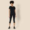 imageAmazon Essentials Womens Active Soft Cotton Crewneck Short Sleeve Yoga Workout Lightweight Cropped TShirtBlack