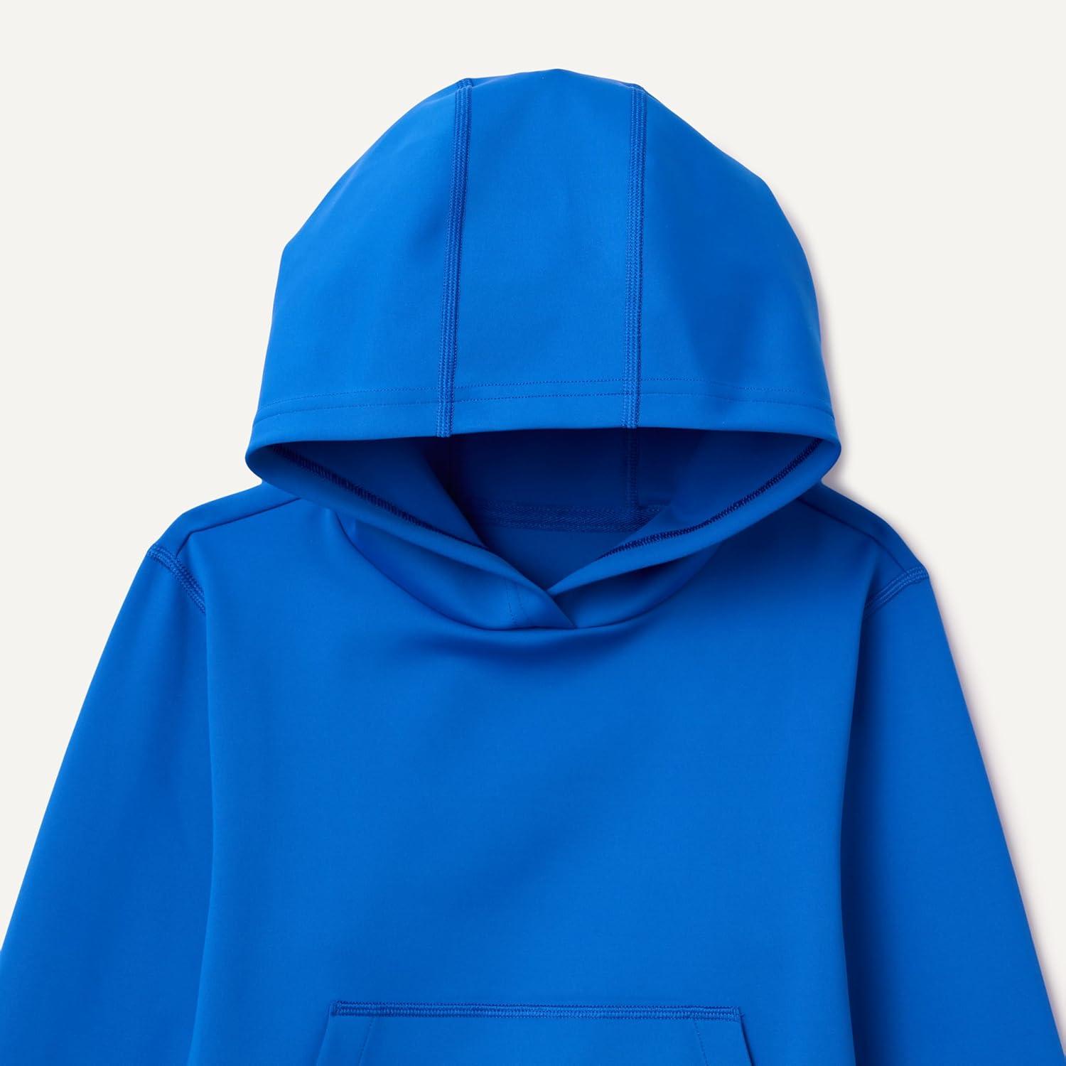 imageAmazon Essentials Boys Active Performance Stretch Knit Athletic Hoodie SweatshirtBlue