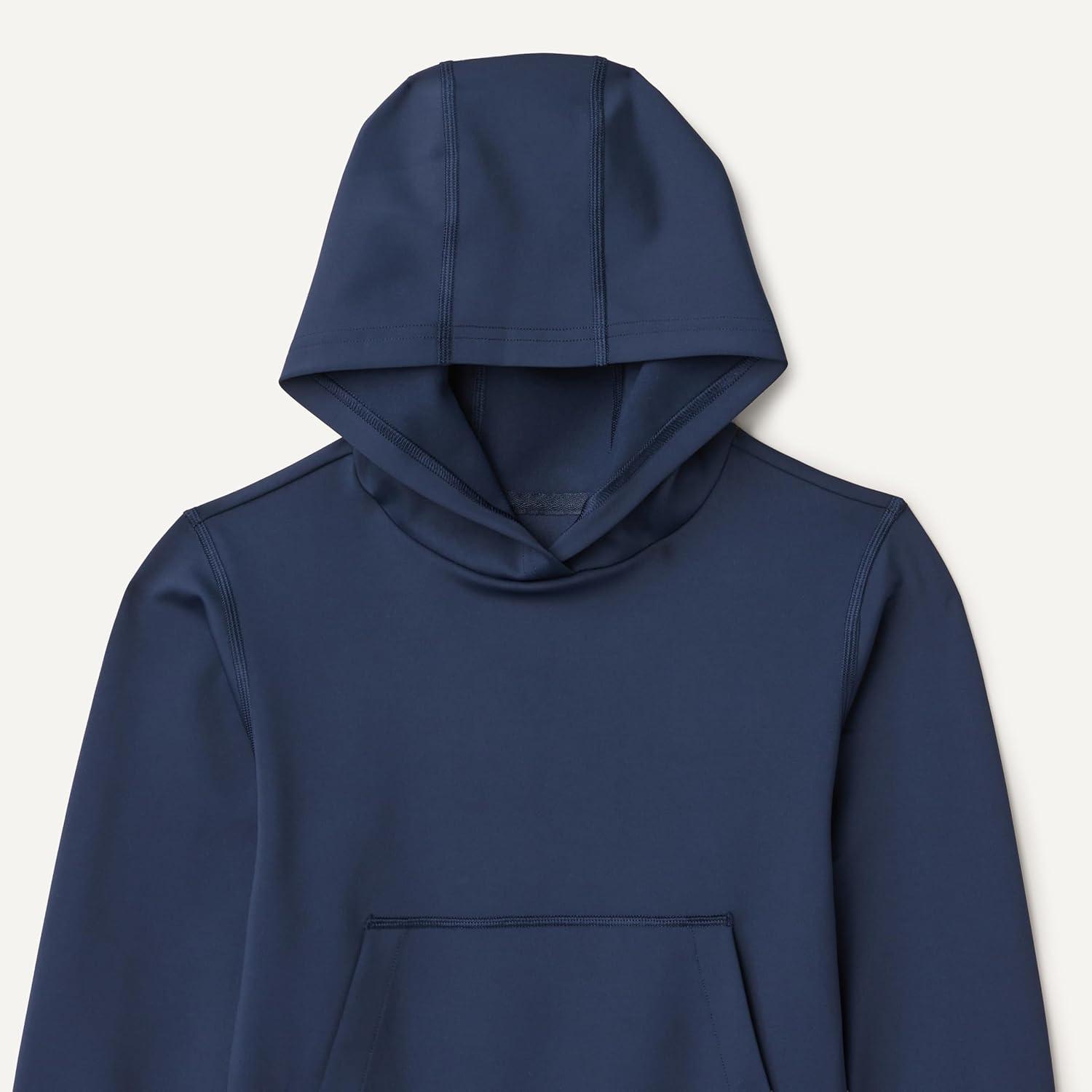 imageAmazon Essentials Boys Active Performance Stretch Knit Athletic Hoodie SweatshirtNavy