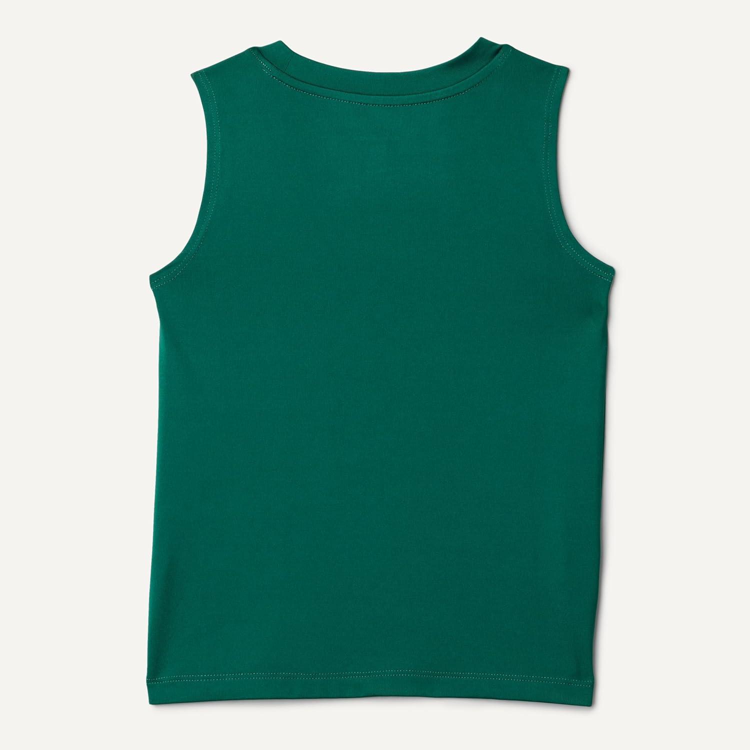 imageAmazon Essentials Boys Tech Stretch Tank TopDark Green
