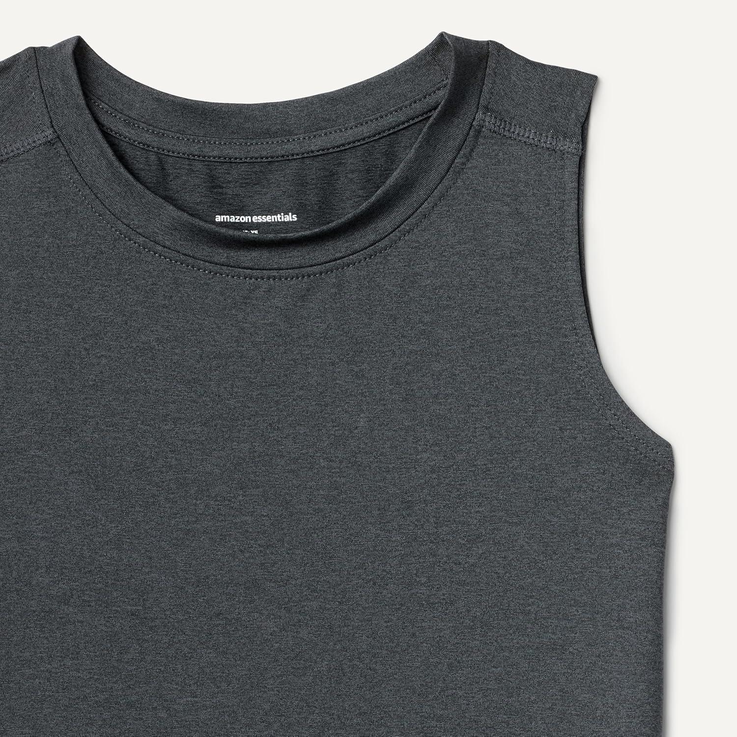 imageAmazon Essentials Boys Tech Stretch Tank TopHeather Graphite