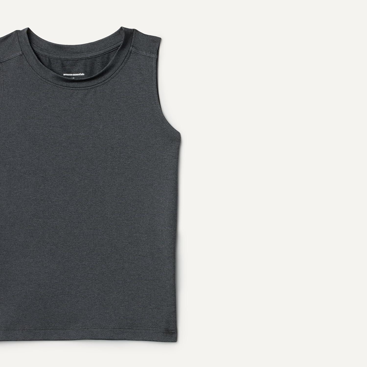 imageAmazon Essentials Boys Tech Stretch Tank TopHeather Graphite