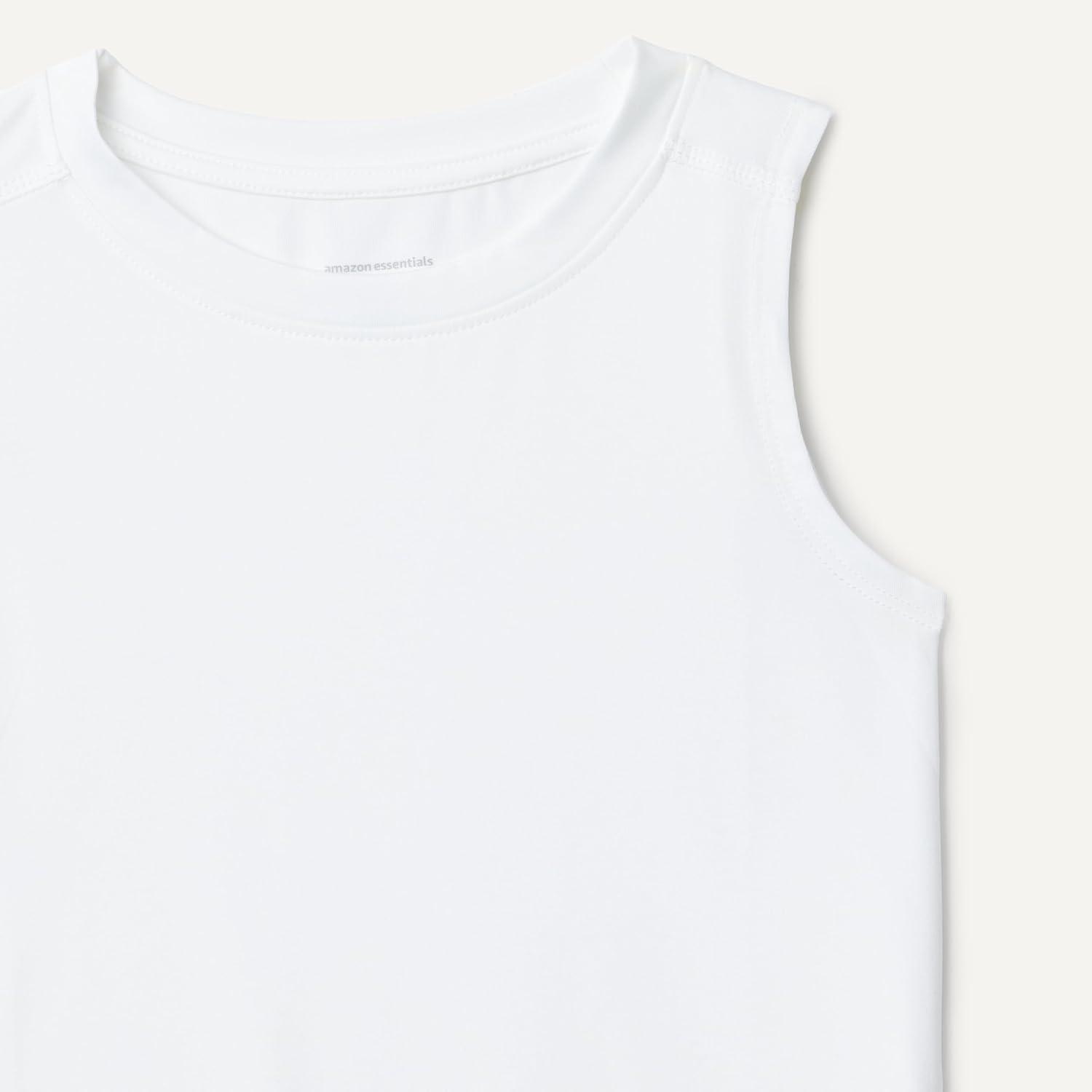 imageAmazon Essentials Boys Tech Stretch Tank TopWhite