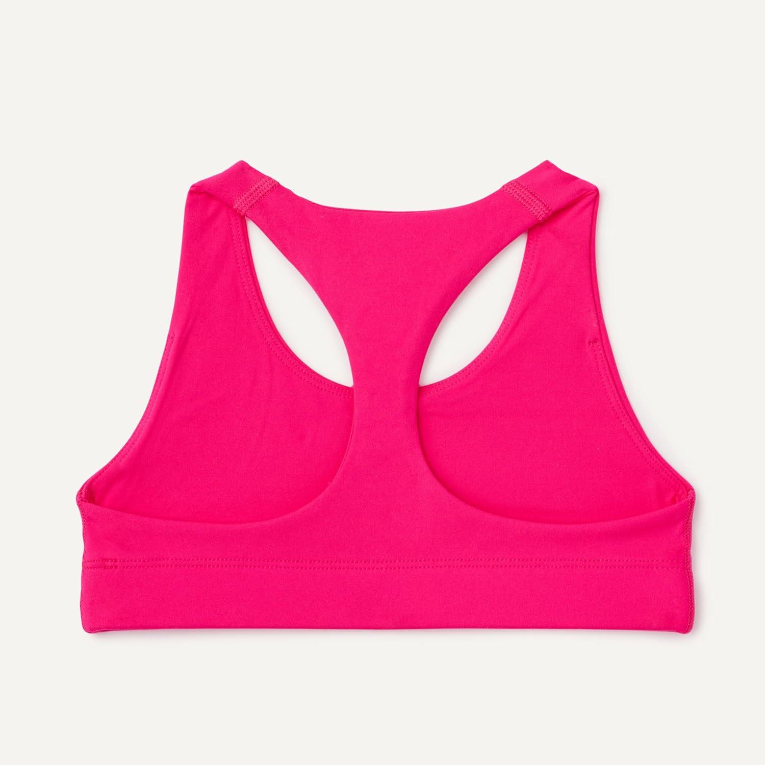 imageAmazon Essentials Girls Active Total Train Racerback Gym Workout Training Sports BraHot Pink