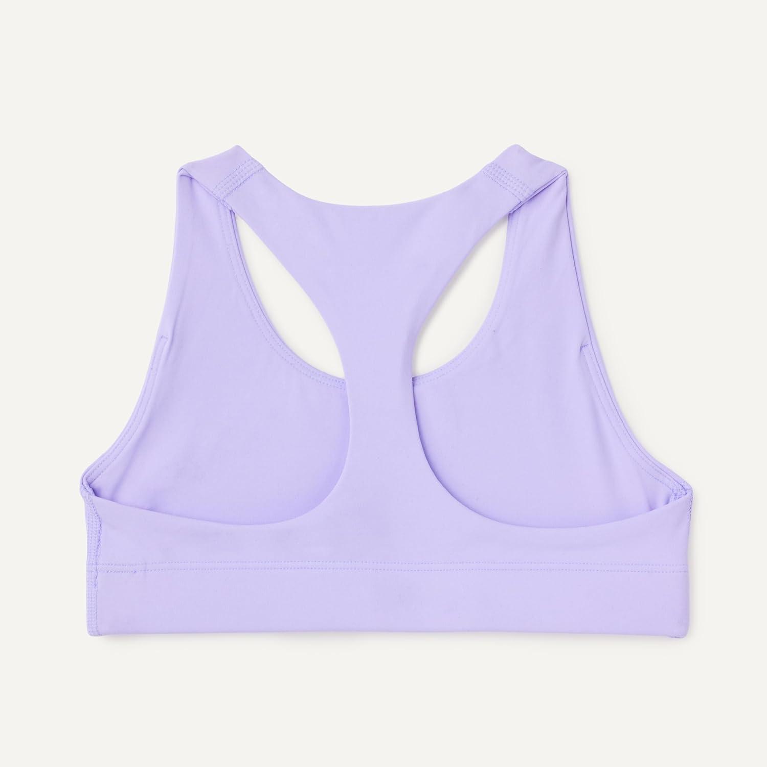 imageAmazon Essentials Girls Active Total Train Racerback Gym Workout Training Sports BraLavender