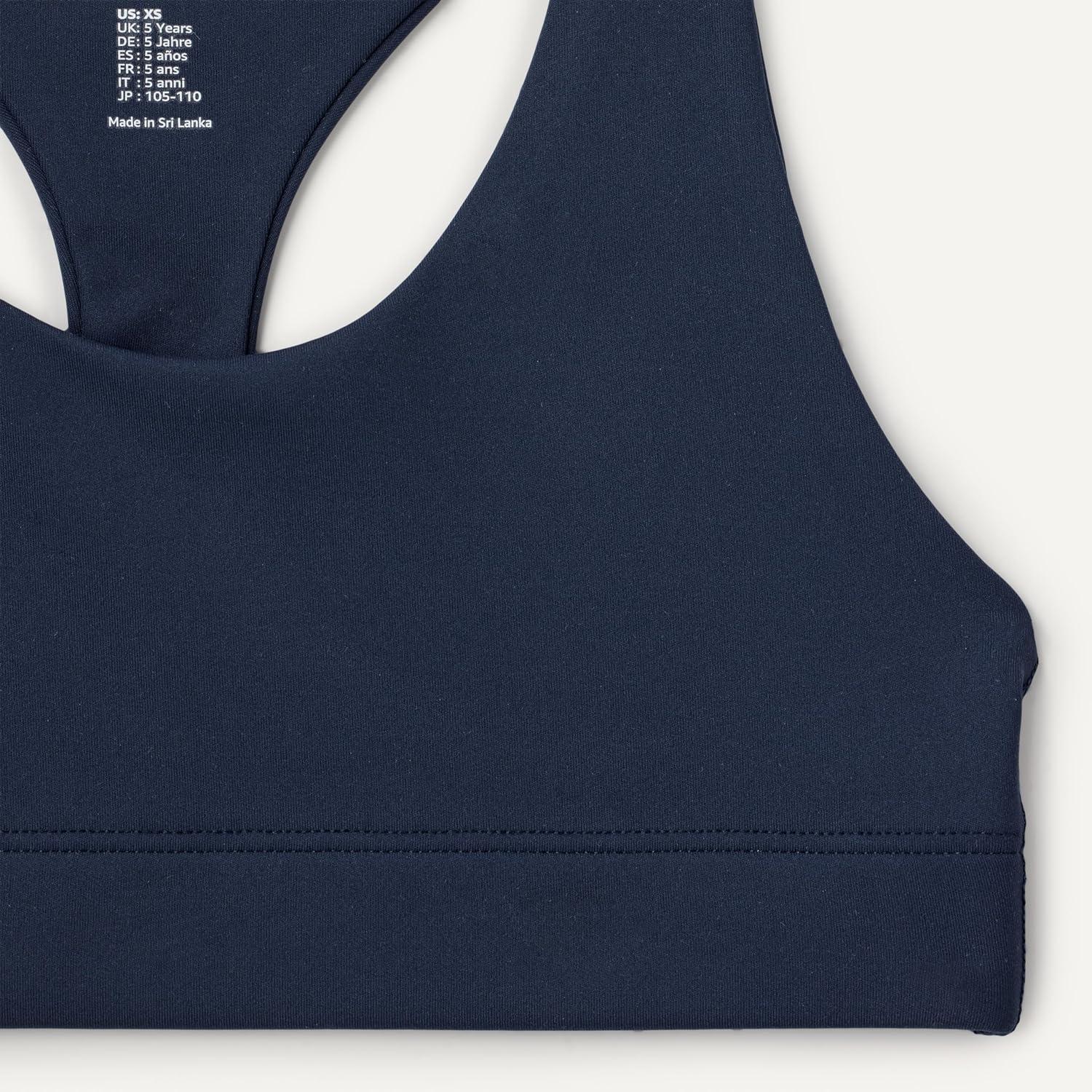 imageAmazon Essentials Girls Active Total Train Racerback Gym Workout Training Sports BraNavy