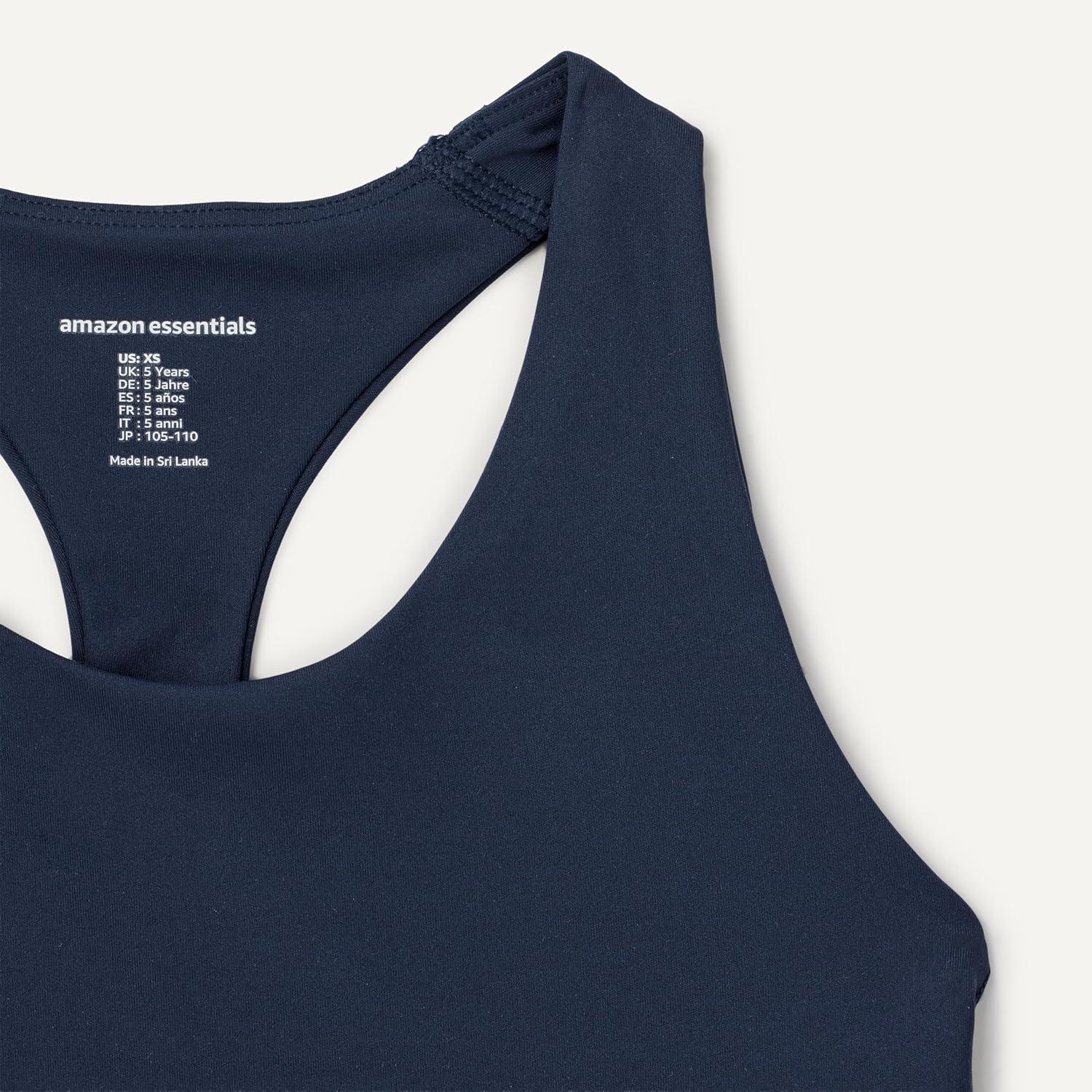 imageAmazon Essentials Girls Active Total Train Racerback Gym Workout Training Sports BraNavy