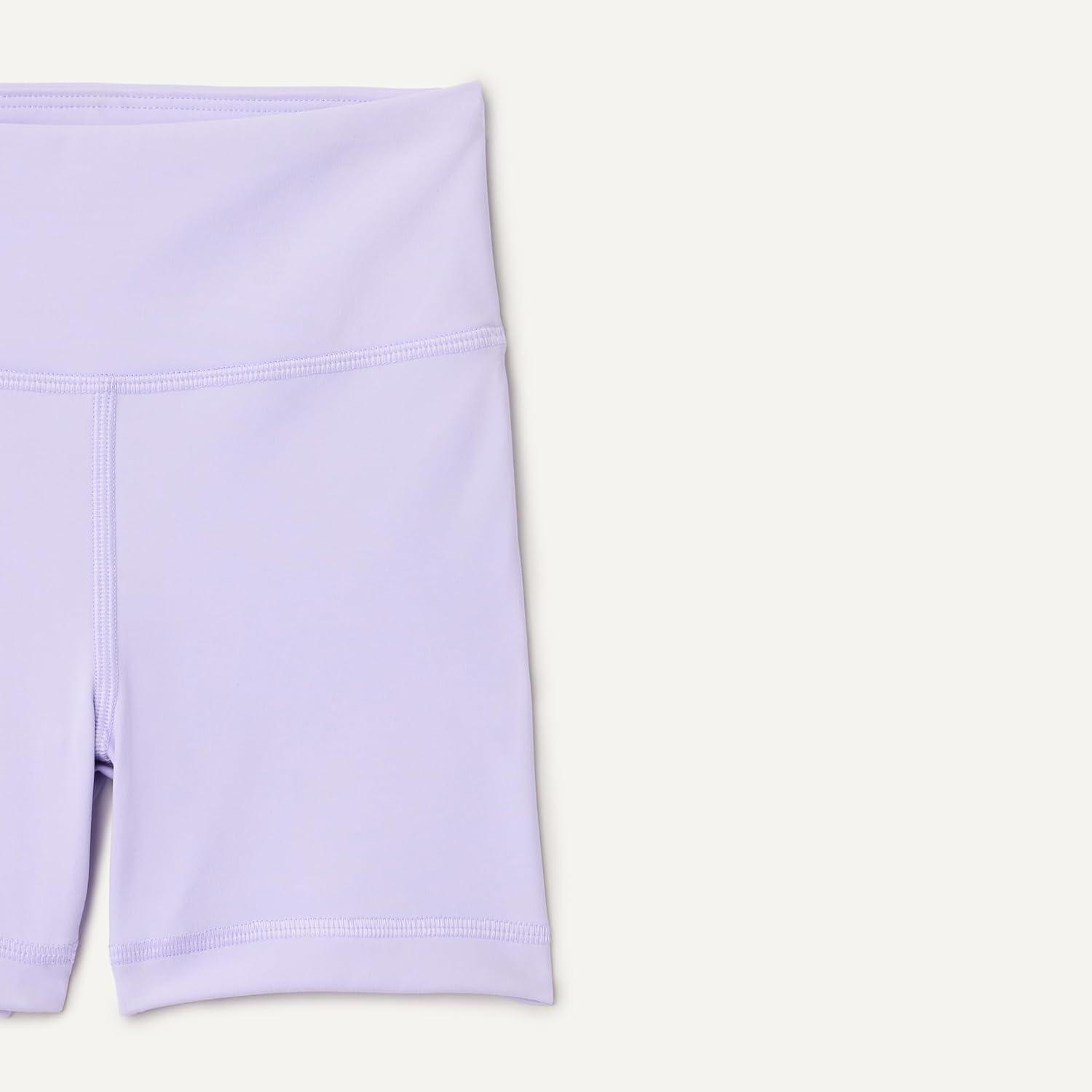 imageAmazon Essentials Girls Athletic Total Train Dance Volleyball Bike Shorts with 3quot InseamLavender