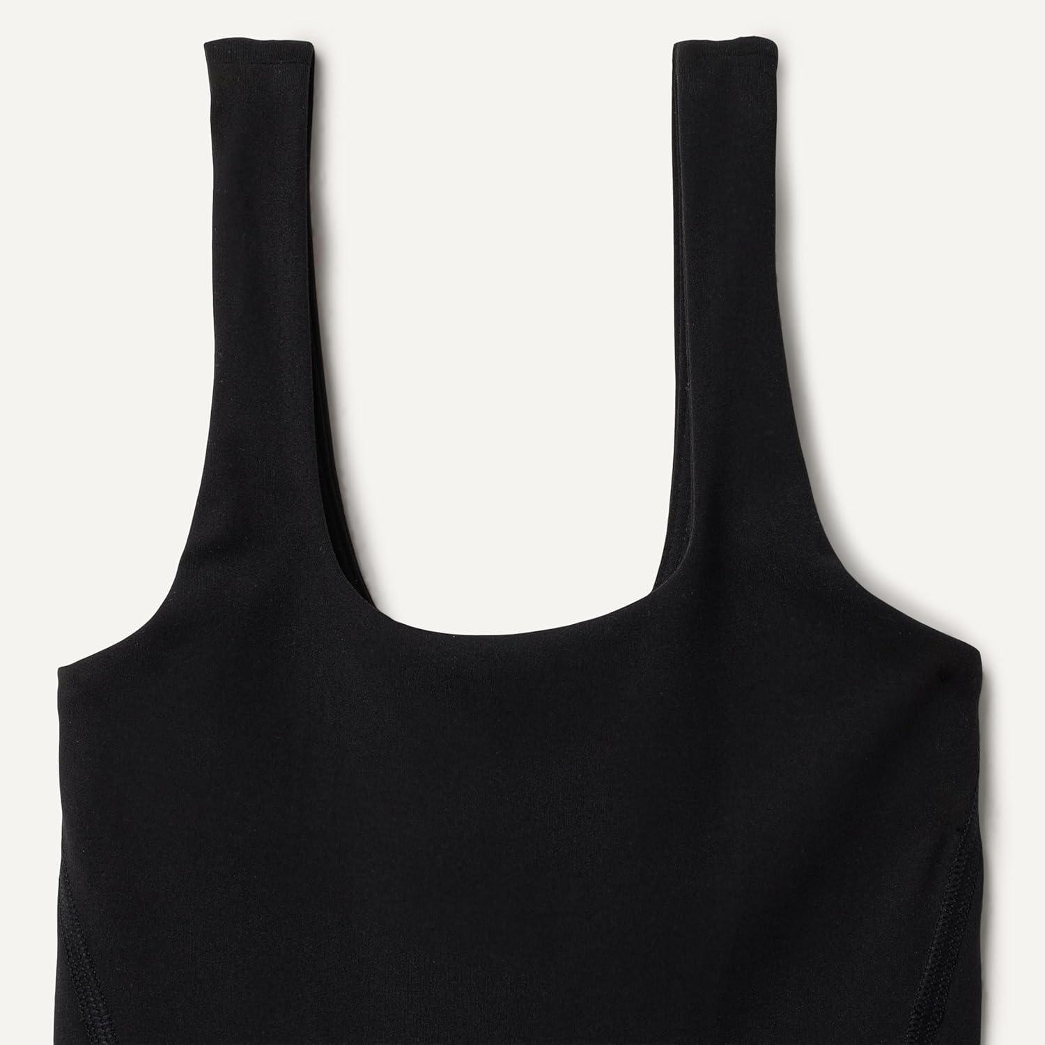 imageAmazon Essentials Girls Gymnastics Buttery Soft FormFlex Tank Unitard Leotard with ShortsBlack