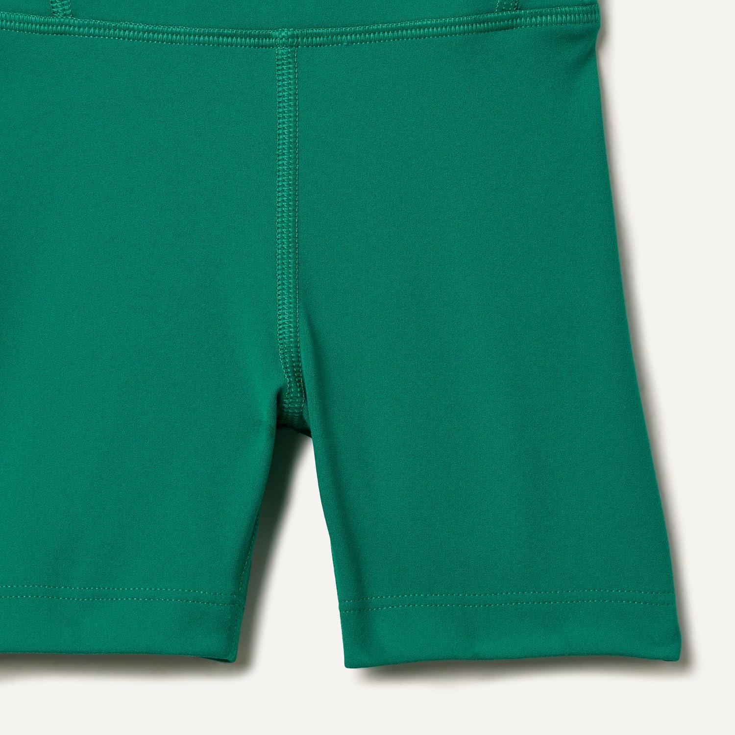 imageAmazon Essentials Girls Gymnastics Buttery Soft FormFlex Tank Unitard Leotard with ShortsEmerald Green