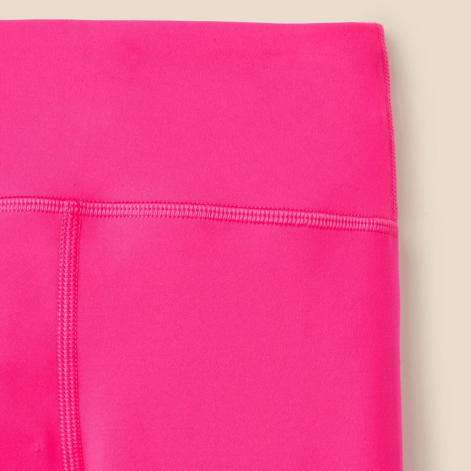 imageAmazon Essentials Girls Total Train Dance Workout High Waist Capri Athletic LeggingsHot Pink