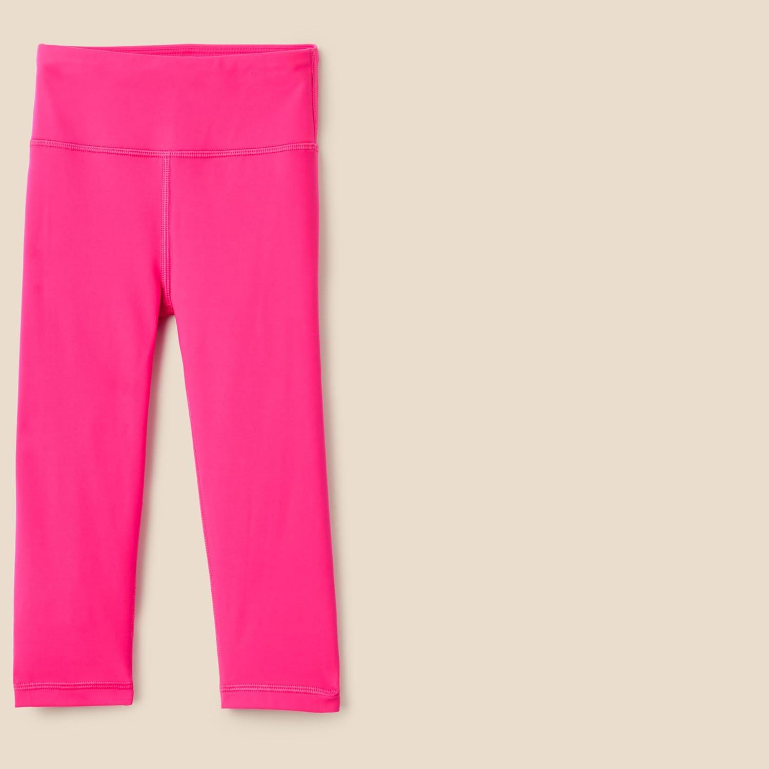 imageAmazon Essentials Girls Total Train Dance Workout High Waist Capri Athletic LeggingsHot Pink