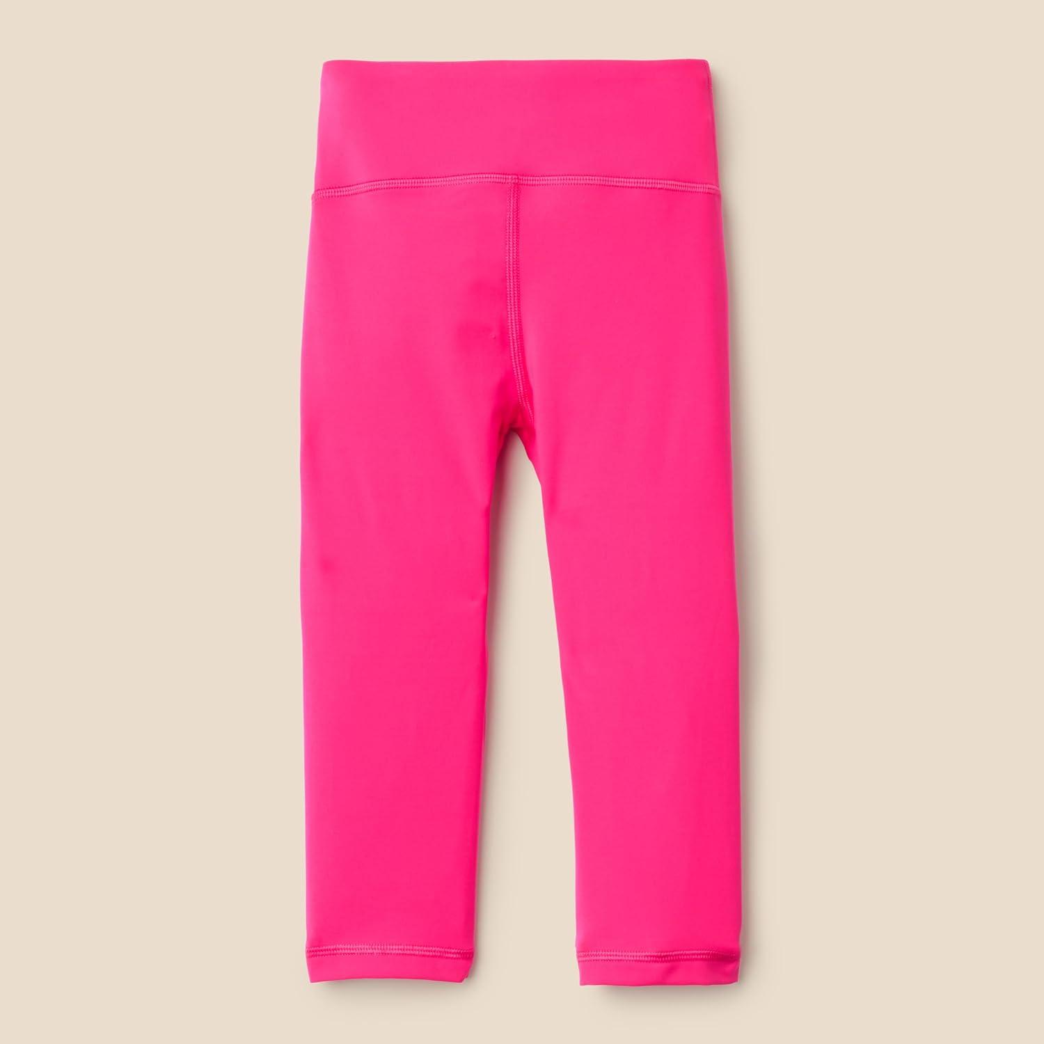 imageAmazon Essentials Girls Total Train Dance Workout High Waist Capri Athletic LeggingsHot Pink