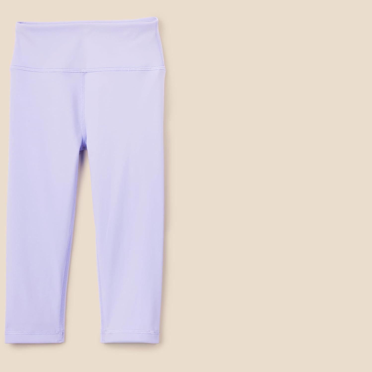 imageAmazon Essentials Girls Total Train Dance Workout High Waist Capri Athletic LeggingsLavender