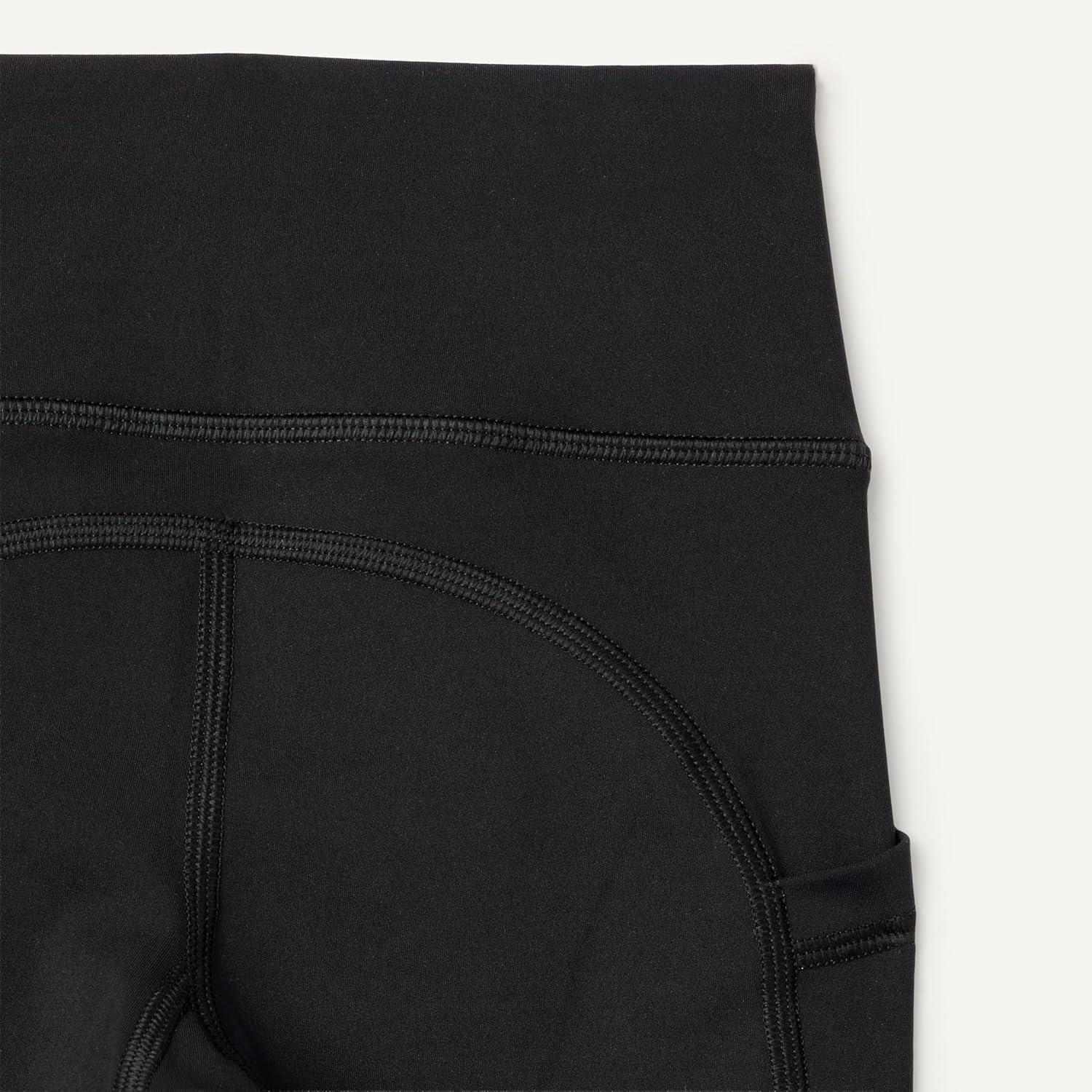 imageAmazon Essentials Girls Total Train Dance Workout High Waist Full Length Athletic Leggings with PocketsBlack