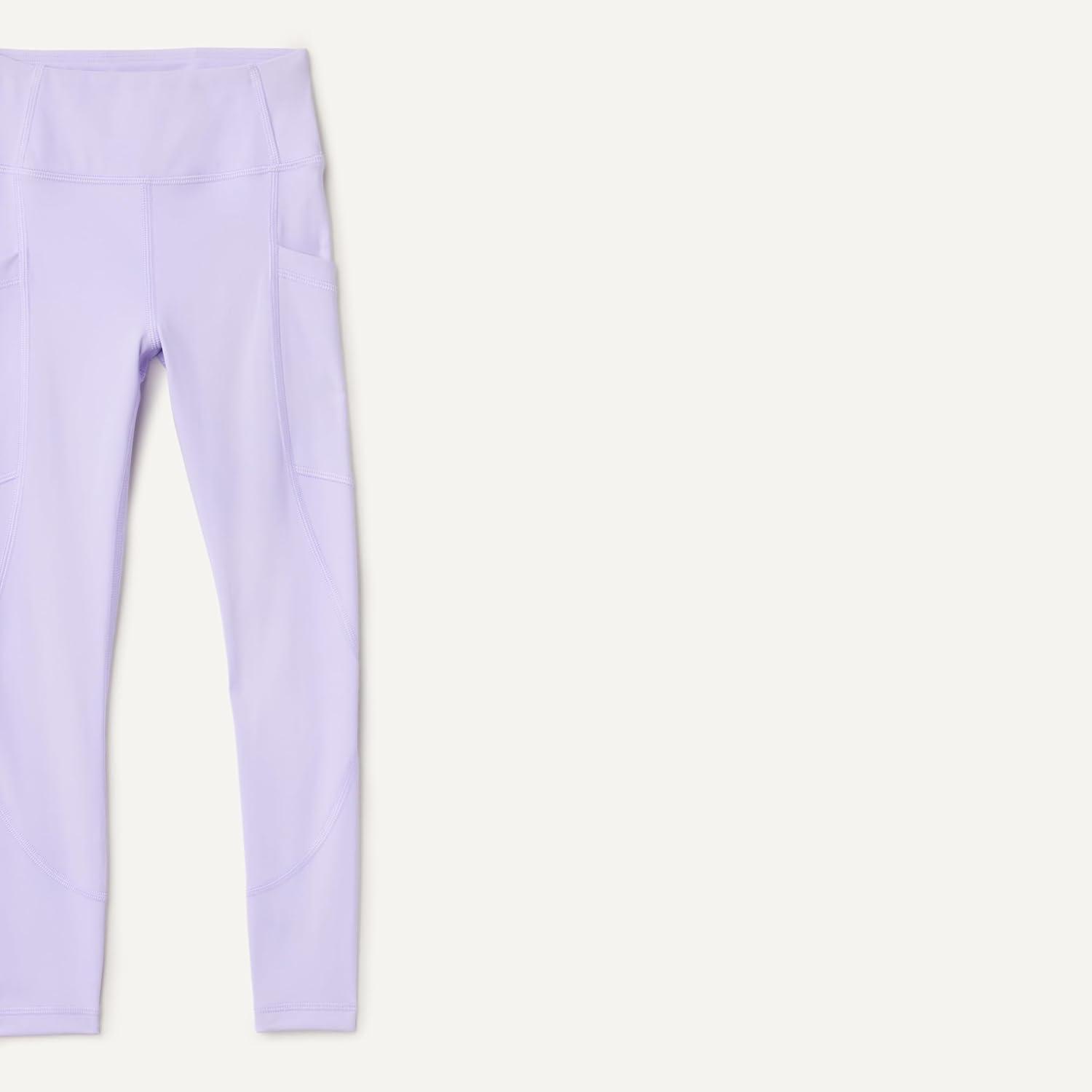 imageAmazon Essentials Girls Total Train Dance Workout High Waist Full Length Athletic Leggings with PocketsLavender