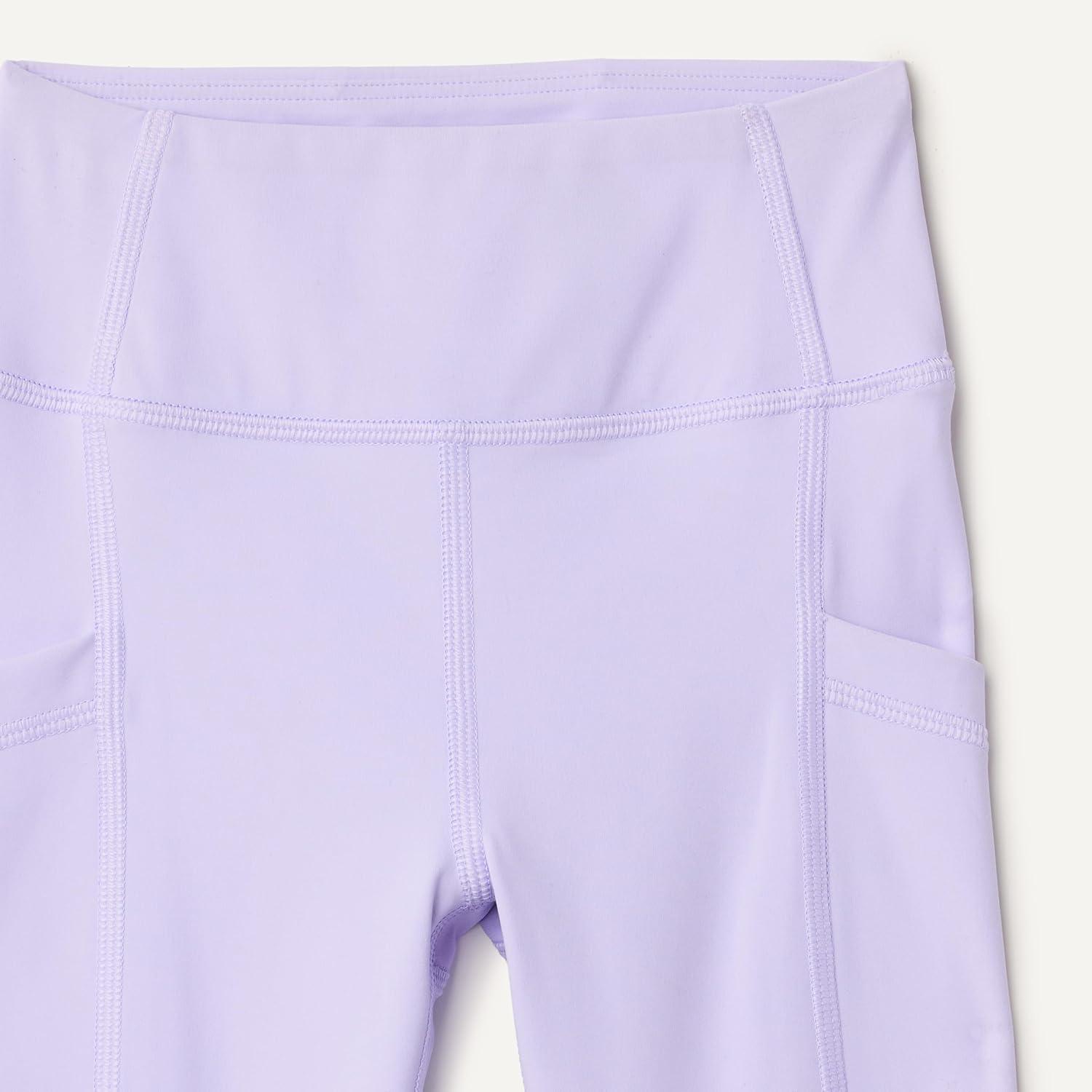 imageAmazon Essentials Girls Total Train Dance Workout High Waist Full Length Athletic Leggings with PocketsLavender