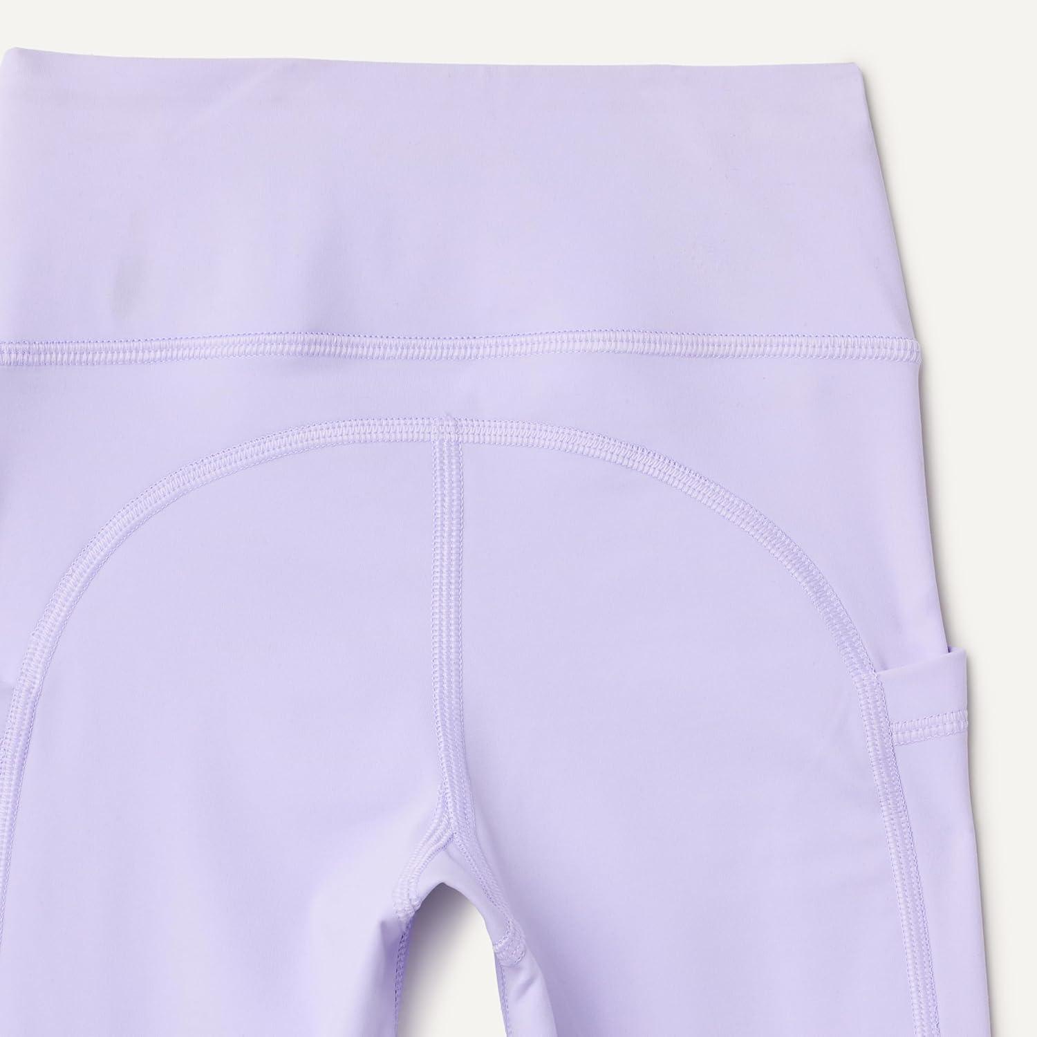 imageAmazon Essentials Girls Total Train Dance Workout High Waist Full Length Athletic Leggings with PocketsLavender