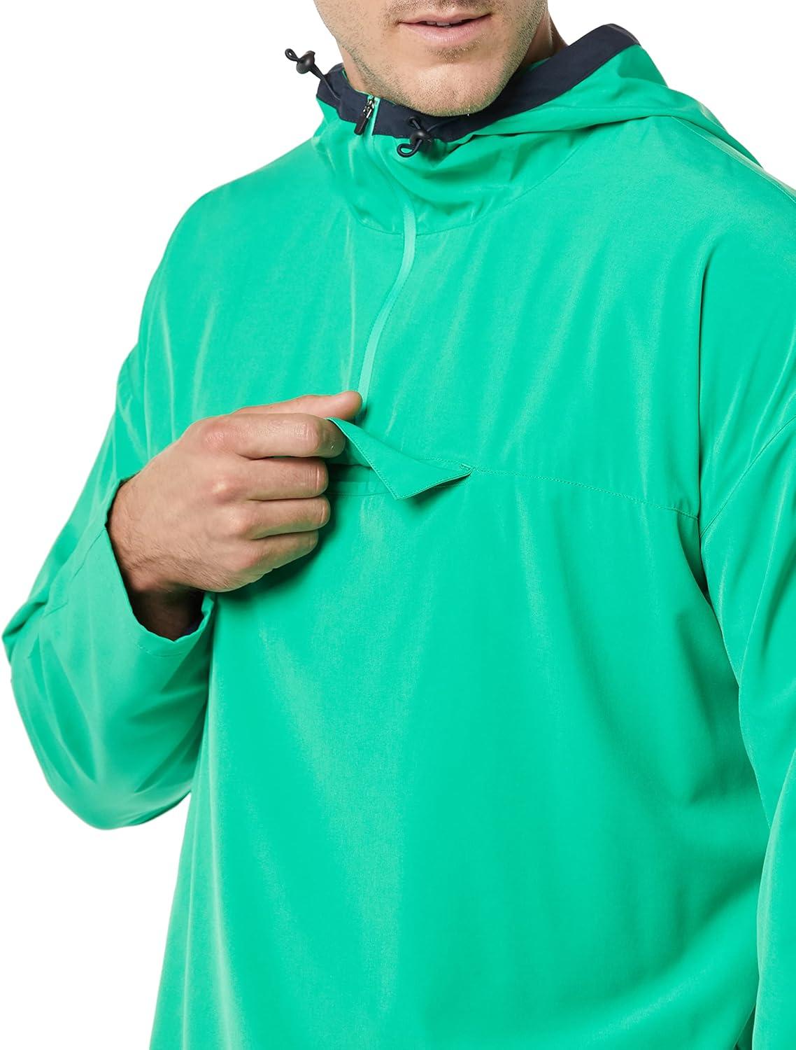 imageAmazon Essentials Mens Athletic Lightweight Stretch Woven Colorblock Anorak Hiking Running JacketGreen