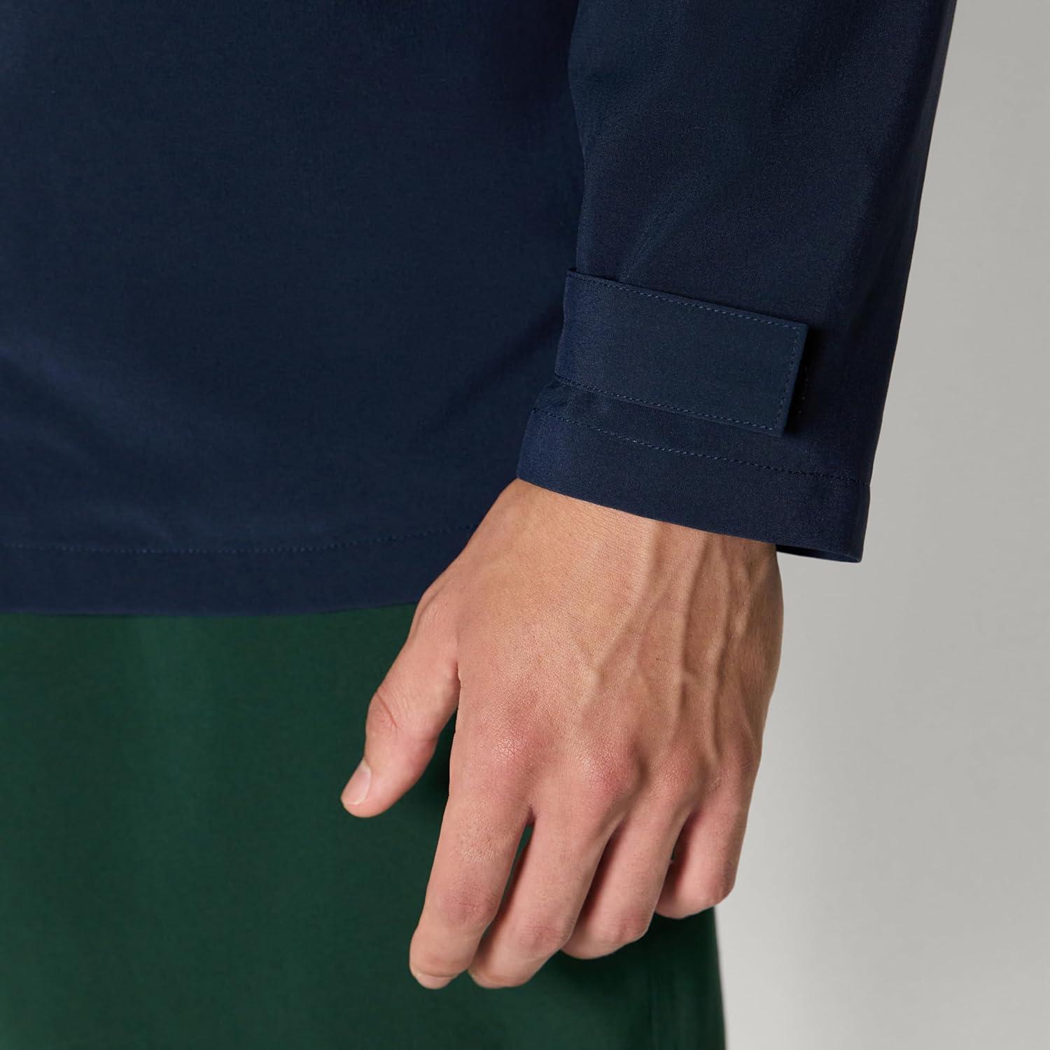 imageAmazon Essentials Mens Athletic Lightweight Stretch Woven Colorblock Anorak Hiking Running JacketNavy