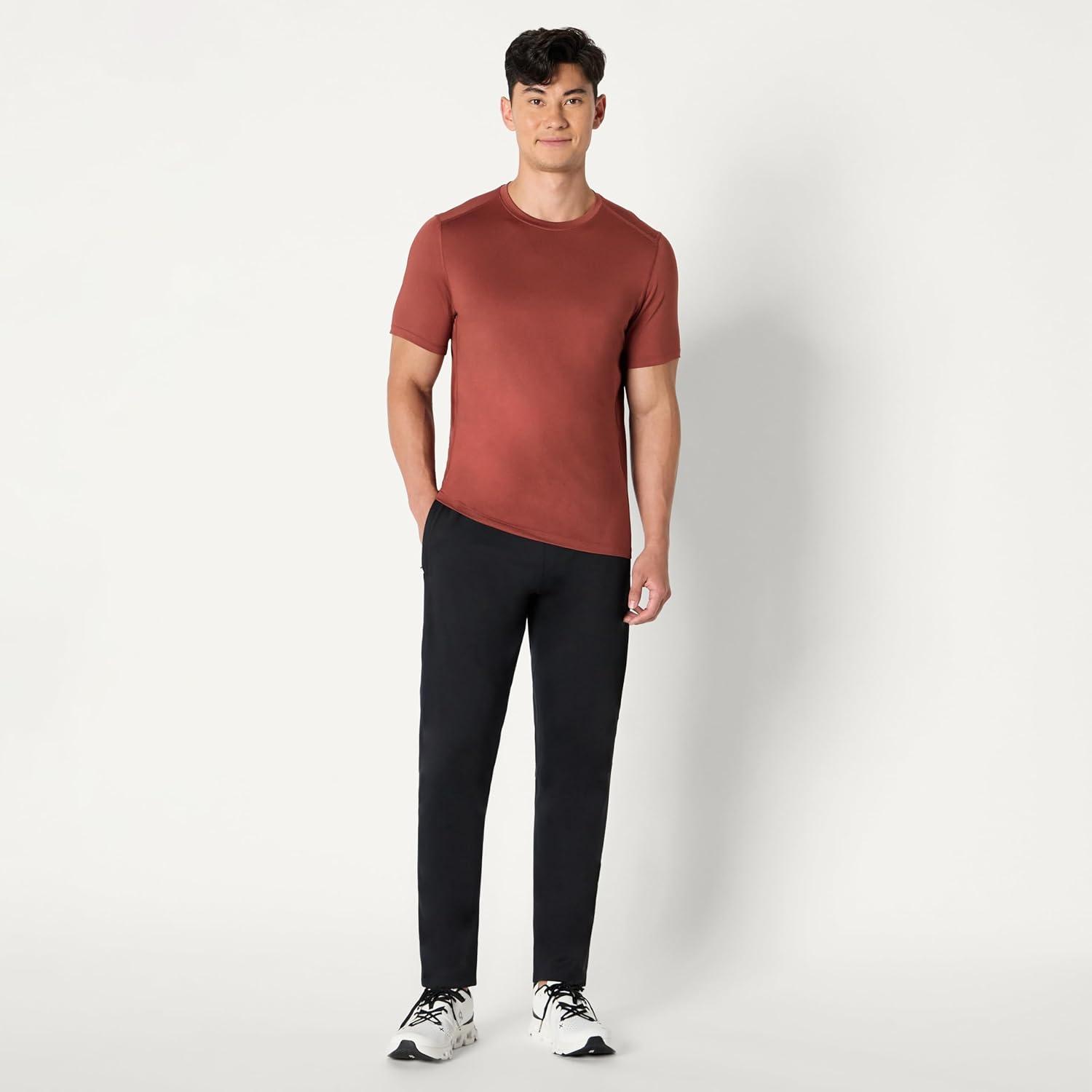 imageAmazon Essentials Mens Athletic Performance Stretch Knit Gym Ankle Length Tapered Training PantBlack